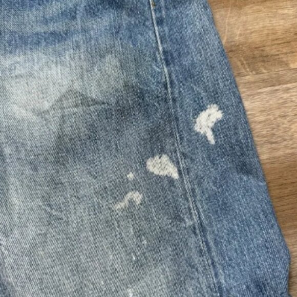 Levis 501xx Jeans Men 34x34 Blue Big E LVC Redline Selvedge Washout Fits 36x28 - Picture 6 of 9